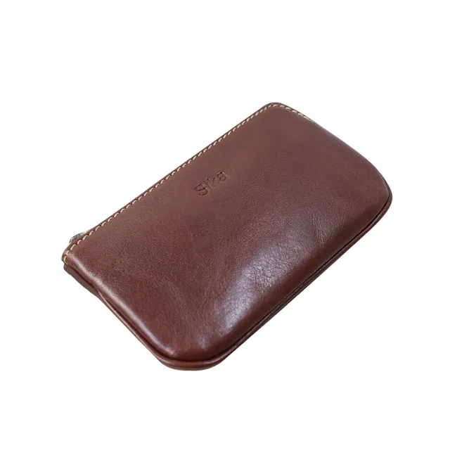 【Sika真皮手工包】雙11 L型拉鍊零錢包-大(真皮包包/零錢包/A8238A-02深咖啡)