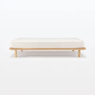 【MUJI 無印良品】橡木組合床台+床頭板/D/木製腳/20cm(大型家具配送)