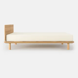 【MUJI 無印良品】橡木組合床台+床頭板/D/木製腳/20cm(大型家具配送)