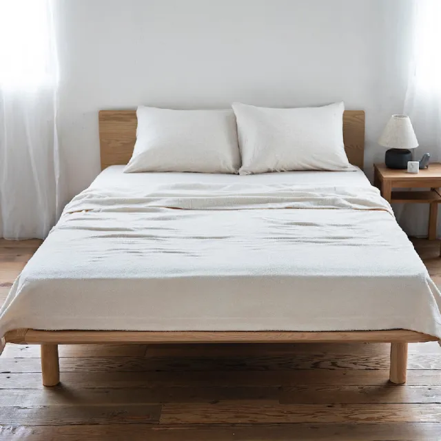 【MUJI 無印良品】橡木組合床台+床頭板/D/木製腳/20cm(大型家具配送)