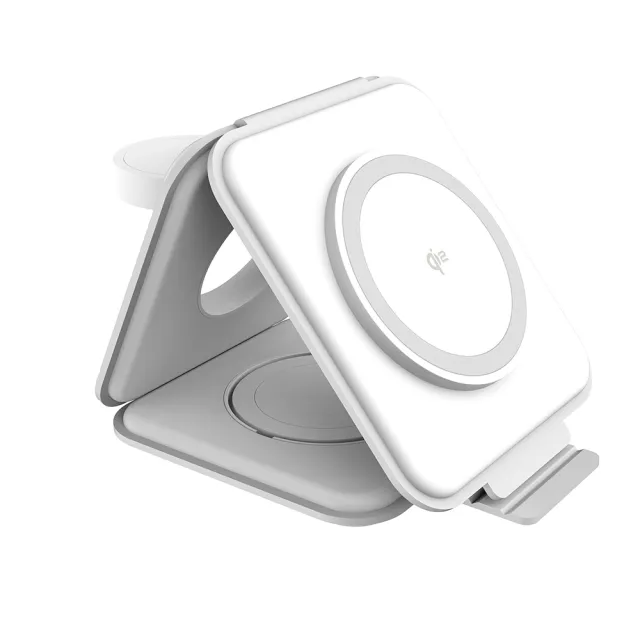【j5create 凱捷】Qi2 3合1 磁吸折疊便攜式無線充電器-JUPW3215W