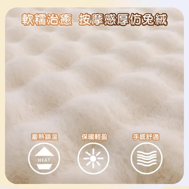 【QIDINA】大款-2入-啵啵絨仿兔毛軟綿綿保暖寵物墊-E(狗窩 貓窩 貓床 狗狗床 地墊 地毯 寵物睡墊)