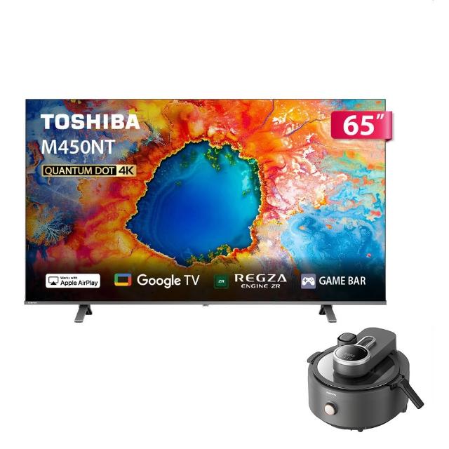 【TOSHIBA 東芝】REGZA 65型4K QLED Google TV液晶顯示器(65M450NT)