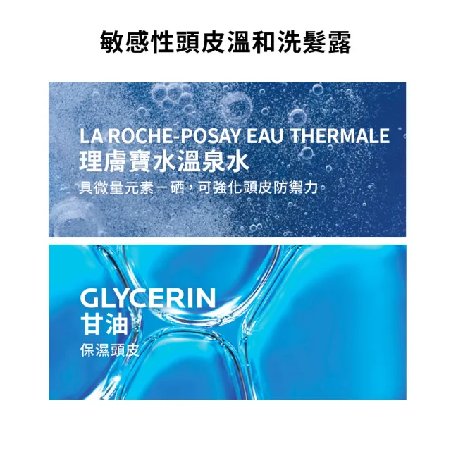 【理膚寶水】敏感性頭皮溫和洗髮露  400ml(舒緩頭皮)
