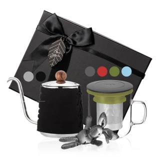 【PO:Selected】丹麥泡茶禮盒組(手沖壺/泡茶杯350ml/多色可選)