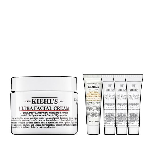 【契爾氏】官方直營 冰河醣蛋白舒敏修護保濕霜 50ml組(Kiehl’s/新配方升級)