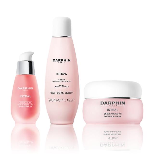 【DARPHIN 朵法】粉紅舒敏清透水水組(全效舒緩精華30ml+全效舒緩淨膚水200ml)