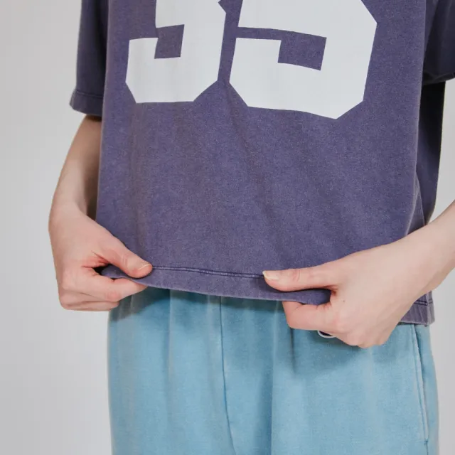 【Champion】官方直營 女款-CASUAL 35印花短袖TEE-深藍色(CW-C303-370 日規)