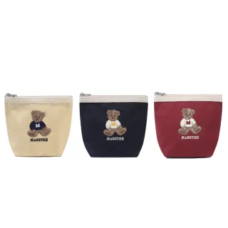 【MARITHE FRANCOIS GIRBAUD】官方旗艦 塗鴉熊刺繡收納包 MFG 化妝包(多款任選)