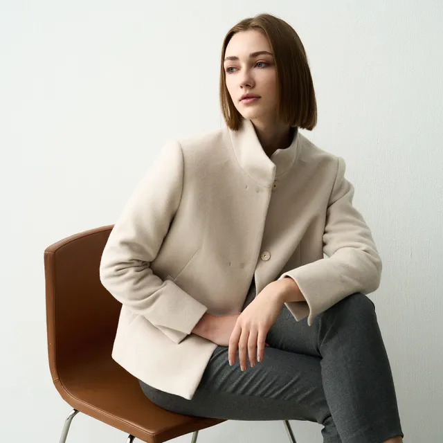 【AZUR】高雅立領毛料外套(其他規格)