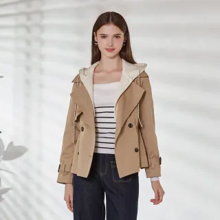 【H2O】連帽修身風衣外套(#5663001 連帽外套；黑色/卡其色/粉色)