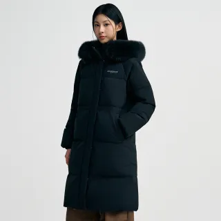 【Discovery Expedition】女版長版毛絨帽圈羽絨外套 鵝絨外套(DWDJ9A056-BKS)