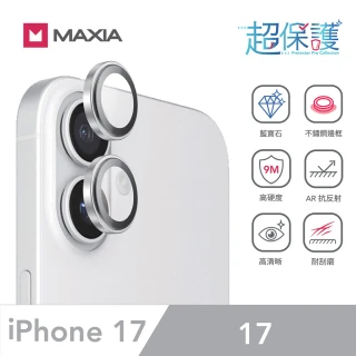 【MAXIA】膜+鏡 iPhone17 360°防窺保護膜+藍寶石不鏽鋼保護鏡貼(i17-6.3吋)