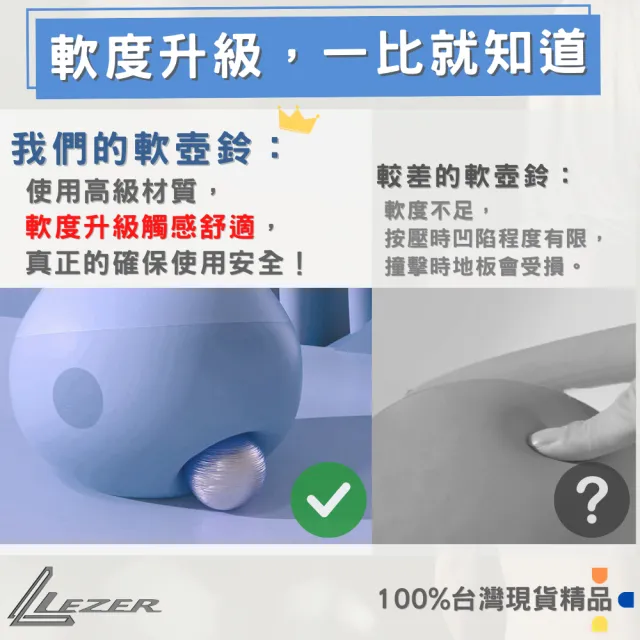 【LEZER】10公斤 軟式壺鈴(安全軟殼 保護地板 環保材質)