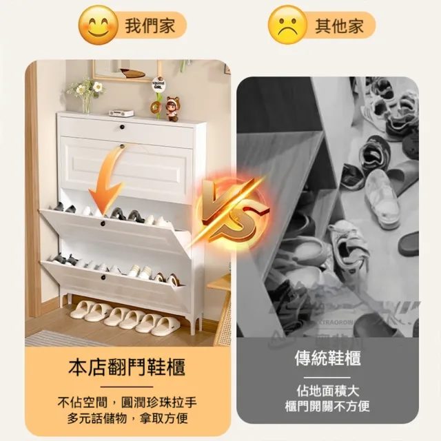 【匠藝家居】免安裝碳鋼超薄鞋櫃 三層80*12*115公分 一體式大容量(鞋櫃 鞋架 防塵鞋櫃 玄關鞋櫃 預購15天)