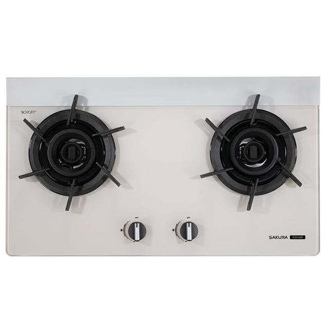 【SAKURA 櫻花】二口雙炫火玻璃檯面爐 奶油杏(G2922BG 原廠保固服務 基本安裝)
