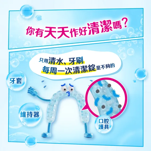 【Polident 保麗淨】口腔護具清潔錠 潔淨柔細 1入(36片/入)