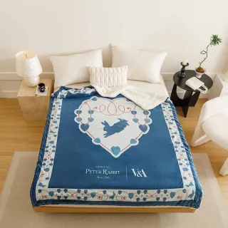 英國比得兔精品法蘭羊羔絨毯（1+1）