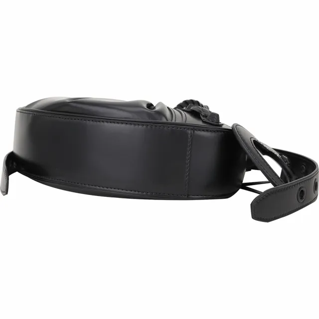 【Balenciaga 巴黎世家】Le Cagole XS 小羊皮肩背 斜背可頌包-黑色(肩背包 腋下包 可頌包)