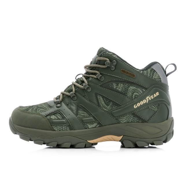 【GOODYEAR 固特異】登山者M3-動態防水戶外鞋/男鞋 耐磨 橡膠底 防撞鞋頭 綠色(GAMO53525)
