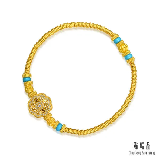 【點睛品】財納圓滿 鑽石黃金手鍊