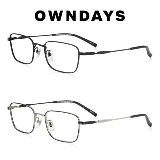 【OWNDAYS】BACK in BLACK系列方形金屬眼鏡(OB1012G-5A)