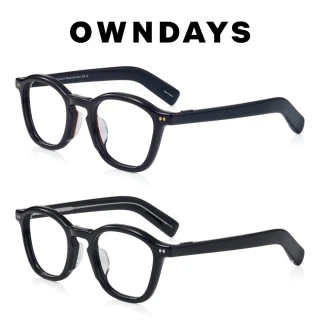 【OWNDAYS】BACK in BLACK系列威靈頓膠框眼鏡(OB2021G-5A)