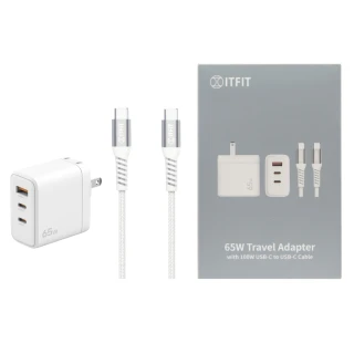 【Samsung 三星】原廠 ITFIT 65W GaN三孔+100W 5A 雙Type-C 快充組(ITFITPW17)