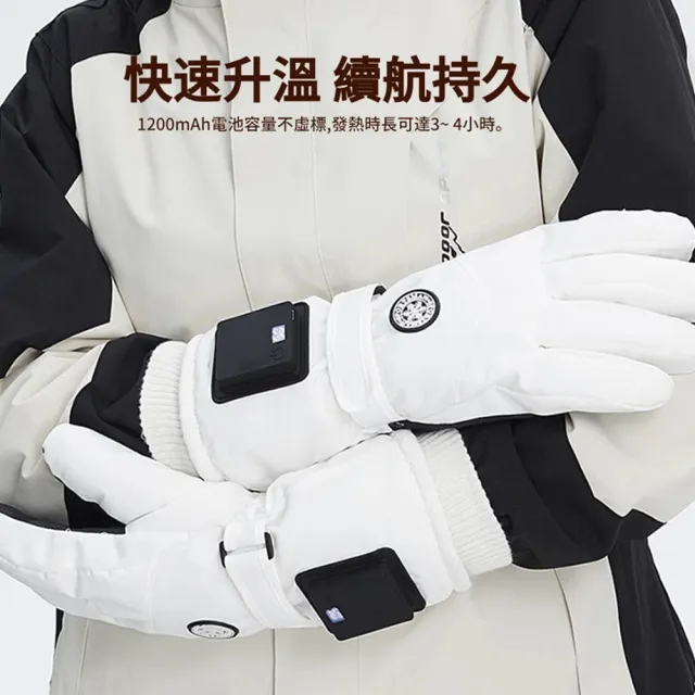 【ANTIAN】USB冬季電熱保暖手套 機車防寒防風手套 發熱手套 手部熱敷驅寒儀