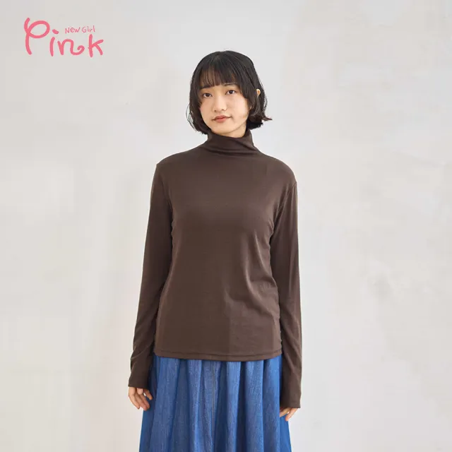 【PINK NEW GIRL】中高領萊賽爾纖維發熱衣 Z1303AQ(4色)