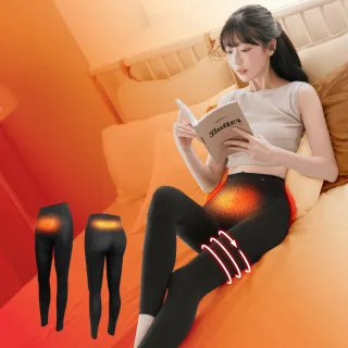 【GIAT 吉亞特】買1送1-石墨烯遠紅外線暖磨毛九分褲襪 共2件組(台灣製MIT出國 滑雪 登山 保暖 防寒)