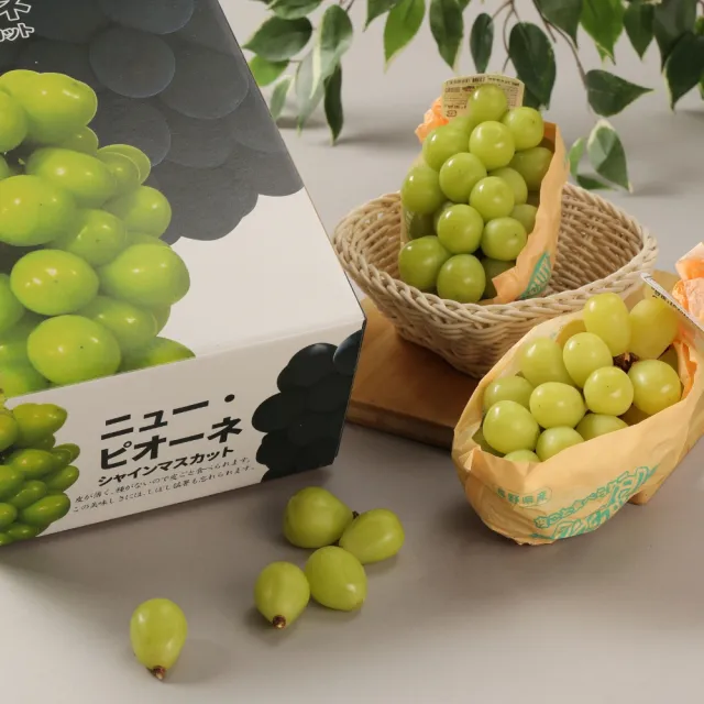 【RealShop】日本山梨/長野空運大串麝香葡萄1kg(約500g*2房裝 水果禮盒 送禮)