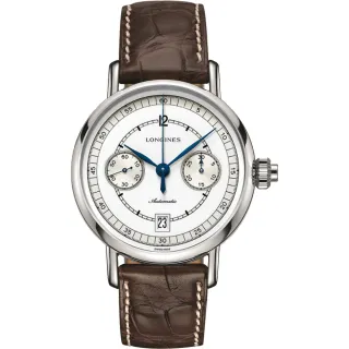 【LONGINES 浪琴】Heritage 單按把計時機械錶-41mm(L2.800.4.26.2)