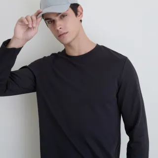 【GIORDANO 佐丹奴】男裝圓領長袖上衣(多色任選)