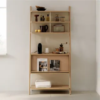 【iloom 怡倫家居】REMA 置物收納櫃 不含LED燈(收納櫃 餐櫥櫃 櫃子 木質櫃)