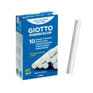 【GIOTTO】無毒環保粉筆-白色10入/2盒入(抗敏感 安全 兒童粉筆 安全 少灰粉筆 黑板牆 戶外塗鴉)