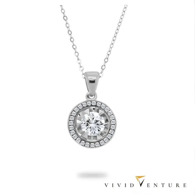 【Vividventure 亞帝芬奇】GIA 30分 DI1 3VG 八心八箭 天然鑽石 真鑽 項鍊 訴說愛(14K金台+14K金鍊)