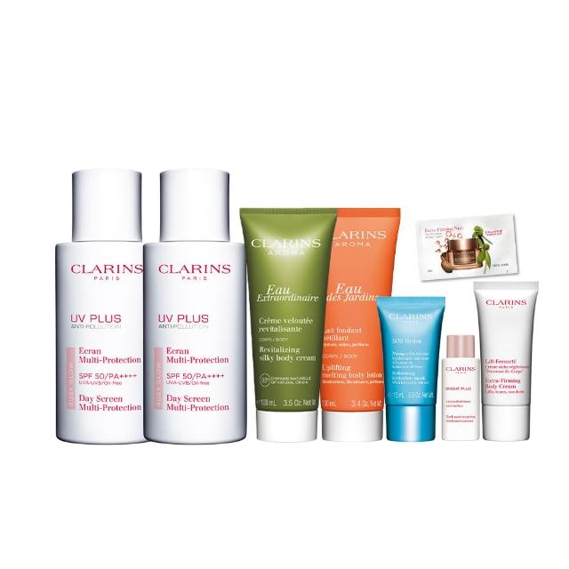 【CLARINS 克蘭詩】輕呼吸全效UV隔離露SPF50 PA++++50ml雙入組任選(防曬隔離 透明色/Baby粉)