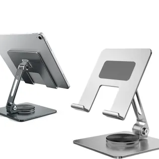 【Ermutek 二木科技】碳素鋼強化板360度旋轉可折疊式平板支架(14吋以內平板適用)