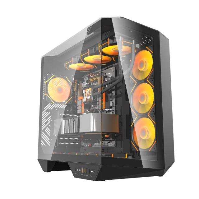 【darkFlash 大飛】大飛 DY470 星際曜石 ATX機殼-黑色(支援 ATX 背插式主機板)