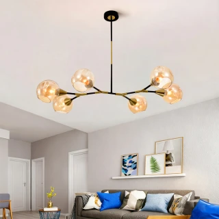 【柏拉圖】King light 柏拉圖 吊燈6燈 北歐風格 客廳燈 吧檯燈 餐吊燈(ZL1249/6)