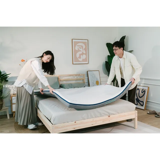 【日日居】雙層舒眠床墊 120x195cm 高10cm - 單人加大(MUJI規格)