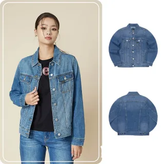 【Lee】女裝 牛仔外套 / 經典雙口袋 中藍洗水 標準版型(LB514008051)