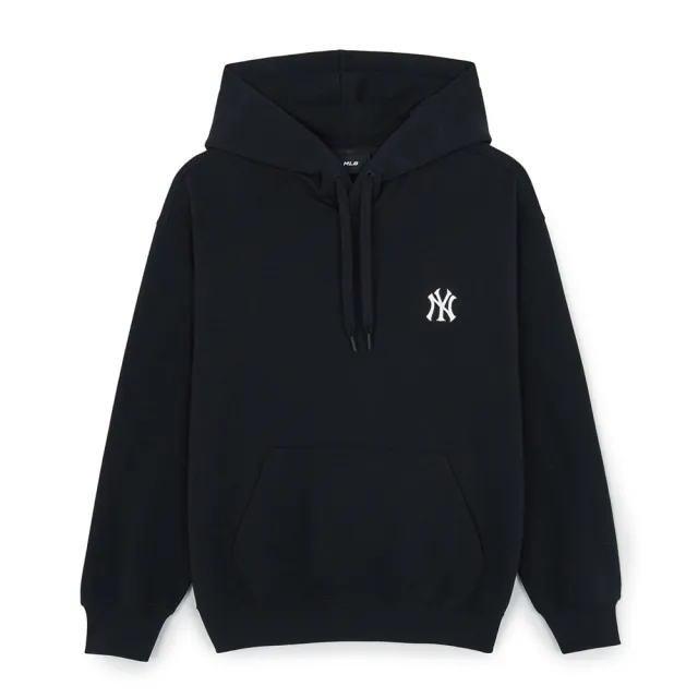 【MLB】背後大Logo刷毛連帽上衣 帽T 紐約洋基隊(3AHDB0756-50BKS)
