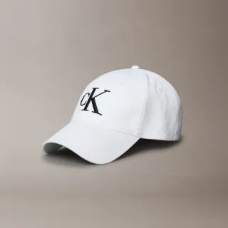 【CALVIN KLEIN】官方旗艦館CK 特大 Monogram 標誌刺繡棒球帽_白色
