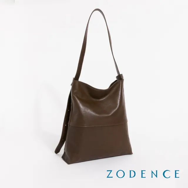 【ZODENCE 佐登司】NYDIA植鞣真皮極簡個性垂墜感肩背包(多色/新品)
