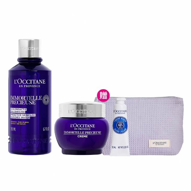【L’Occitane 歐舒丹】官方直營 蠟菊精華緊緻組(蠟菊精華凝露200ml+蠟菊精華霜50ml/乳霜/化妝水★雙11★)