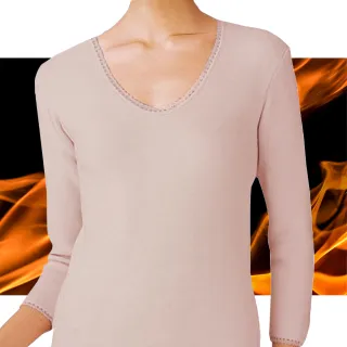 【Gunze 郡是】日本製 機能 高保暖 暖暖系列 吸濕發熱衣 輕柔裏起毛 羊毛長袖上衣 衛生衣-女(M-LL)