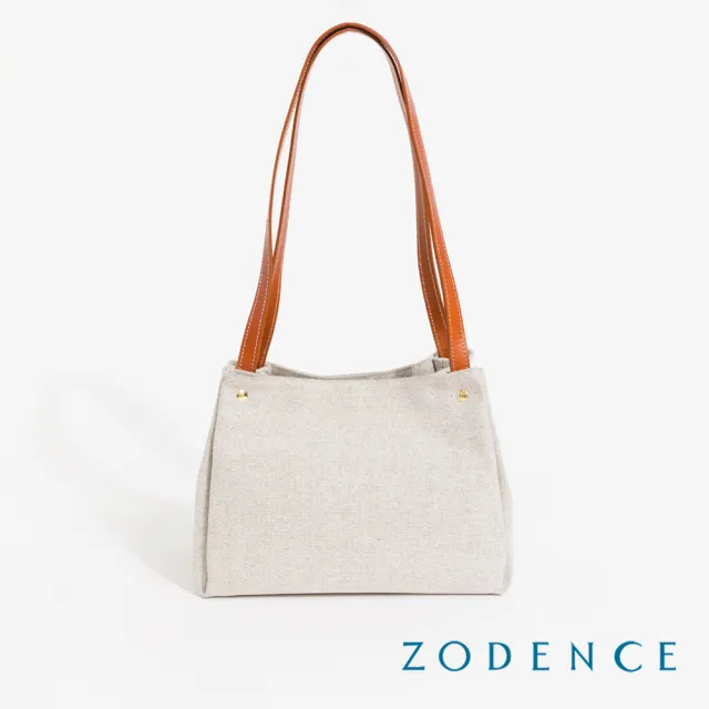 【ZODENCE 佐登司】DION德國帆布優雅雙背帶肩背包(貴族白)