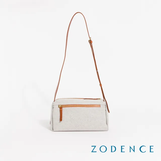 【ZODENCE 佐登司】DION德國帆布簡約斜背小包(貴族白)